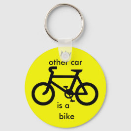Mein anderes Auto ist ein Fahrrad. Schlüsselanhänger