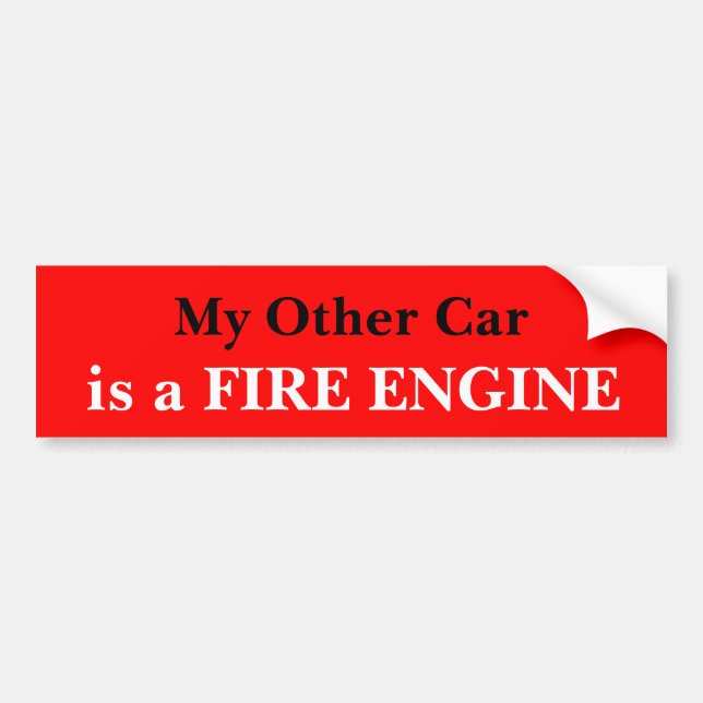 Mein anderes Auto ist ein Feuer-Motor Autoaufkleber (Vorne)