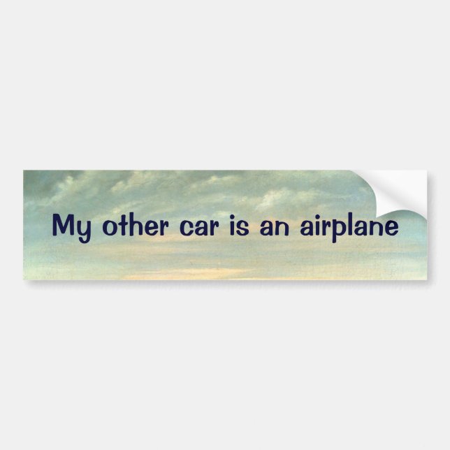 Mein anderes Auto ist ein Flugzeug - Autoaufkleber (Vorne)