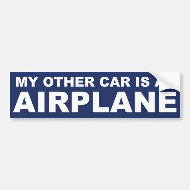Mein anderes Auto ist ein Flugzeug-Autoaufkleber Autoaufkleber (Vorne)