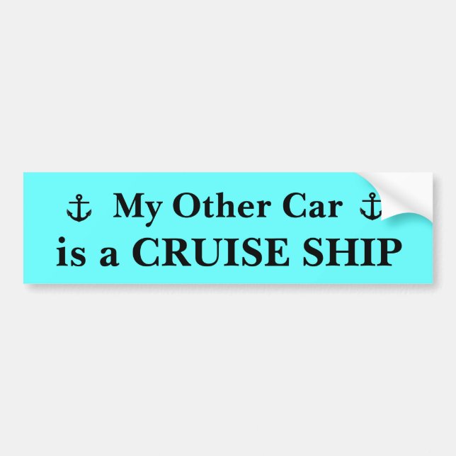 Mein anderes Auto ist ein Kreuzschiff Autoaufkleber (Vorne)