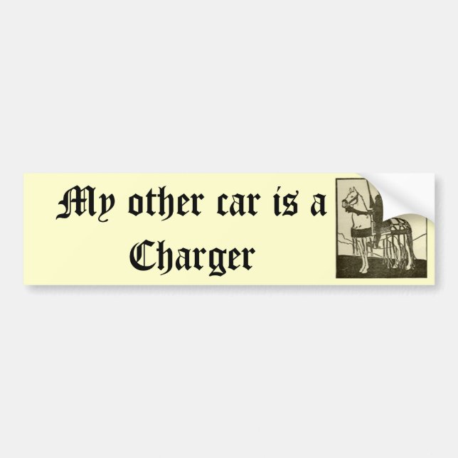 Mein anderes Auto ist ein Ladegerät Autoaufkleber (Vorne)