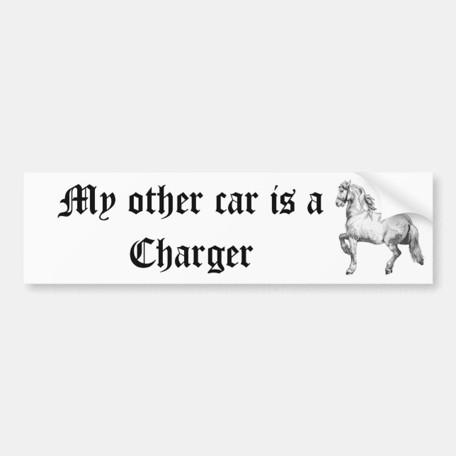 Mein anderes Auto ist ein Ladegerät Autoaufkleber (Vorne)