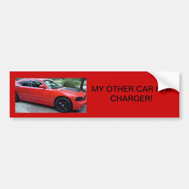 Mein anderes Auto ist ein Ladegerät-Autoaufkleber Autoaufkleber (Vorne)
