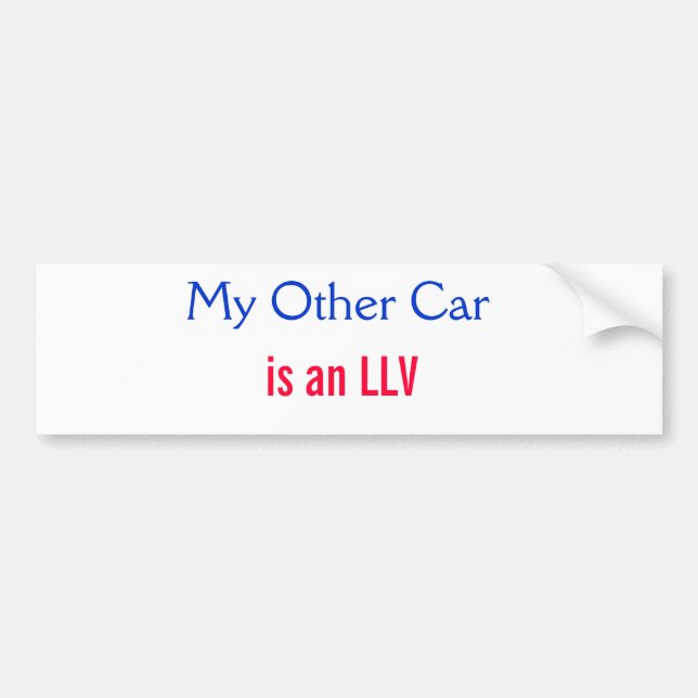 Mein anderes Auto, ist ein LLV Autoaufkleber (Vorne)