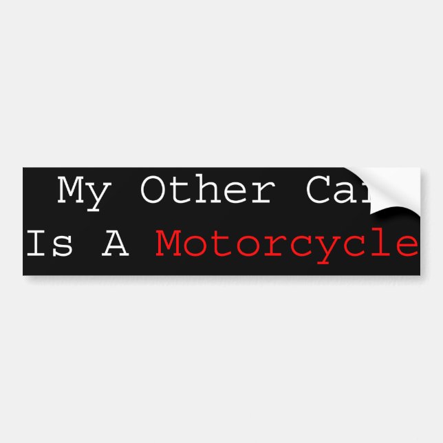 Mein anderes Auto ist ein Motorrad Autoaufkleber (Vorne)