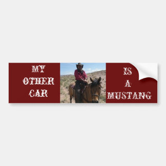 Mein anderes Auto ist ein Mustang-Autoaufkleber Autoaufkleber