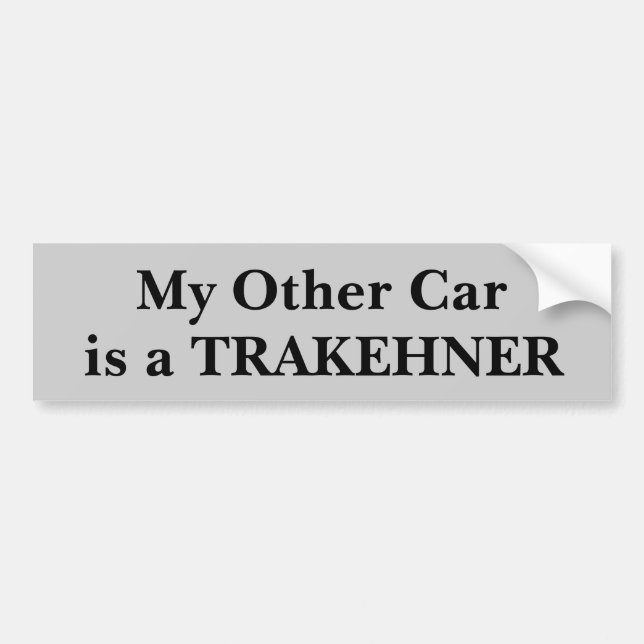 Mein anderes Auto ist ein Trakehner Autoaufkleber (Vorne)