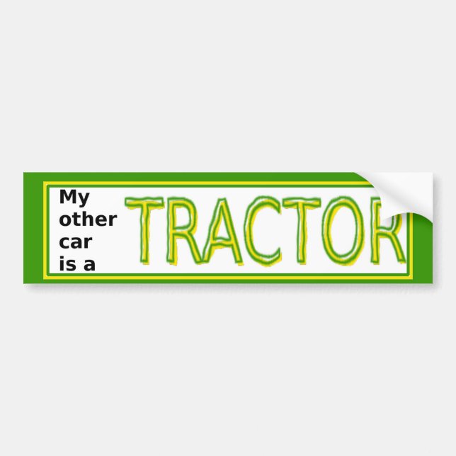 Mein anderes Auto ist ein Traktor-Autoaufkleber Autoaufkleber (Vorne)