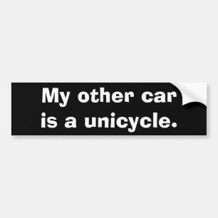 Mein anderes Auto ist ein Unicycle. Autoaufkleber