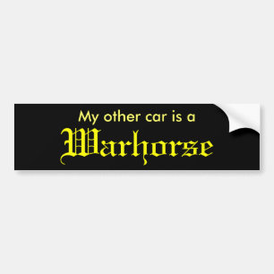 Mein anderes Auto ist ein Warhorse Autoaufkleber