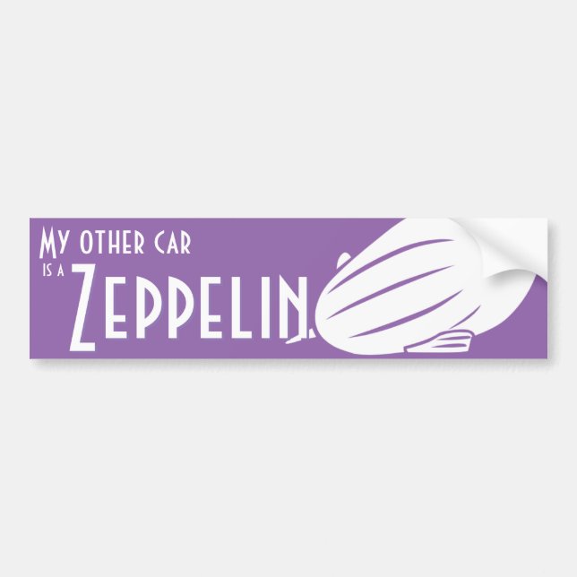 Mein anderes Auto ist ein Zeppelin-Autoaufkleber Autoaufkleber (Vorne)