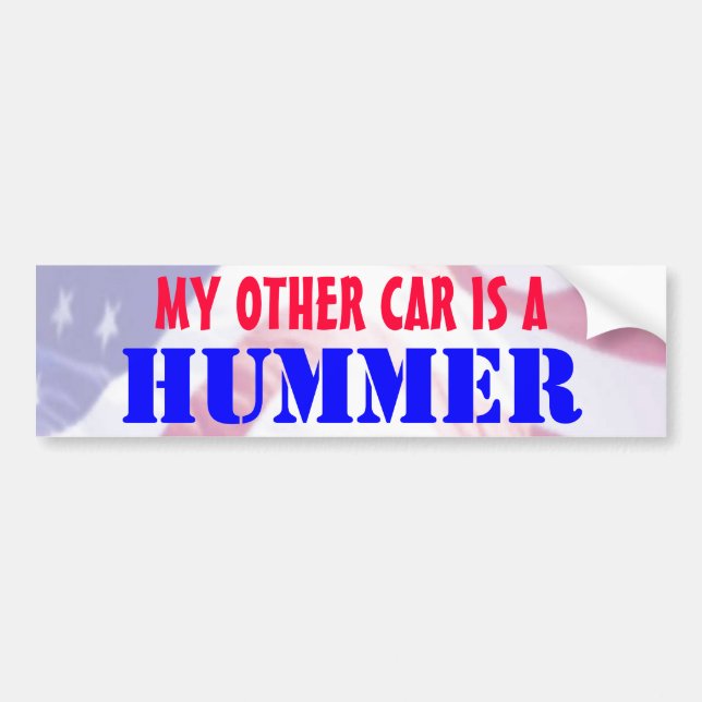 Mein anderes Auto ist Hummer Autoaufkleber (Vorne)