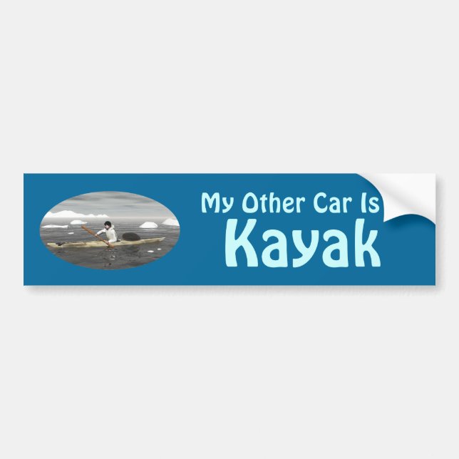 Mein anderes Auto ist Kajak Autoaufkleber (Vorne)