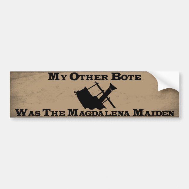 Mein anderes Bote (der Maggie) Autoaufkleber (Vorne)
