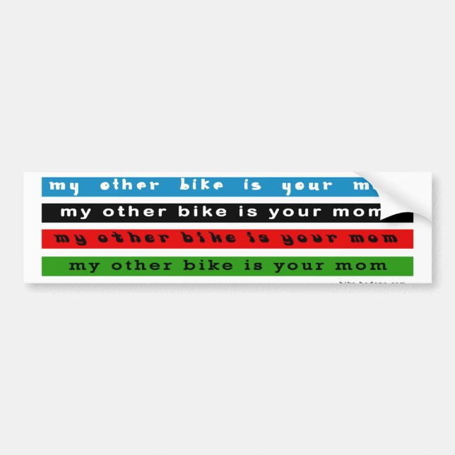 mein anderes Fahrrad ist Ihre Mamma Autoaufkleber (Vorne)
