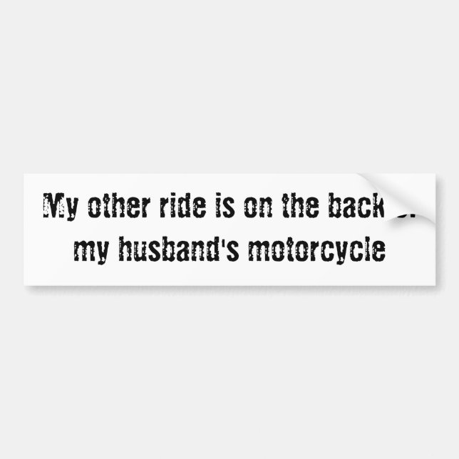 Mein anderes Fahrt… hinter vom Motorrad meines Autoaufkleber (Vorne)