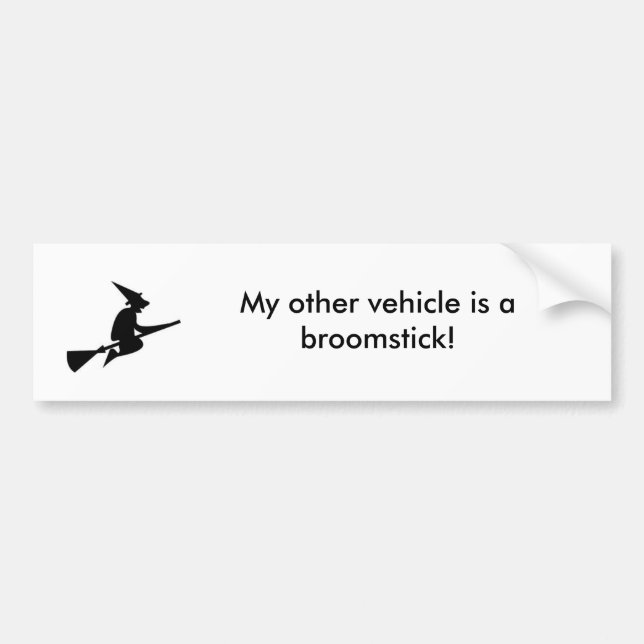 Mein anderes Fahrzeug ist ein Broomstick! Autoaufkleber (Vorne)
