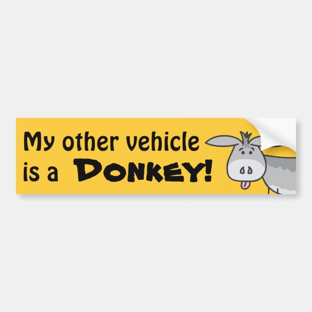 Mein anderes Fahrzeug ist ein Esel-Autoaufkleber Autoaufkleber (Vorne)