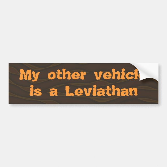 Mein anderes Fahrzeug ist ein Leviathan Autoaufkleber (Vorne)