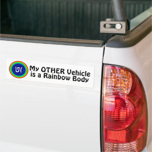 Mein anderes Fahrzeug ist ein Rainbow Body Funny D Autoaufkleber