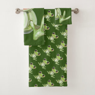 Mein anderes grünes Froschfreund-Badehandtuch-Set Badhandtuch Set