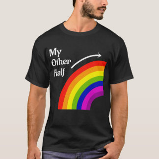 Mein anderes Hälfte-Regenbogen-rechtes T-Shirt