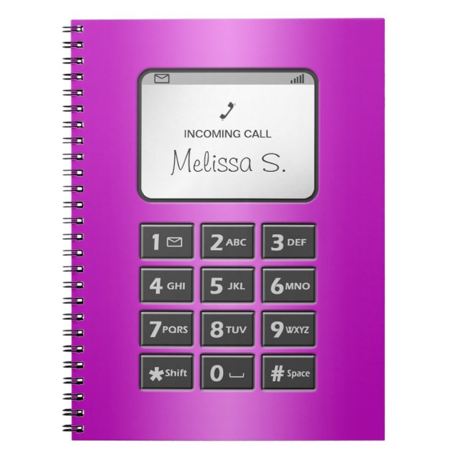 Mein Anderes Telefon - Lila Notebook Notizblock (Vorderseite)