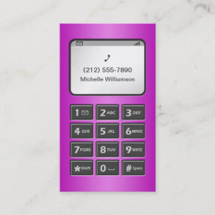 Mein anderes Telefon - Lila Visitenkarten Telefonnummerkarte