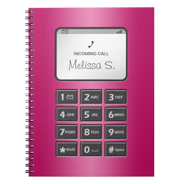 Mein anderes Telefon - pinkfarbenes Notizbuch Notizblock (Vorderseite)