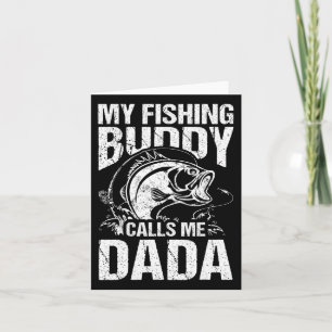 Mein Angelbuddy nennt mich Dada Vatertag Fischer Karte
