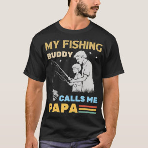 Mein Angelpartner nennt mich Papa Lustiger Fischer T-Shirt