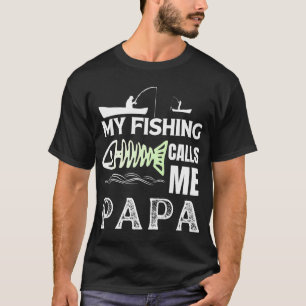 Mein Angelpartner nennt mich Papa Lustiger Fischer T-Shirt