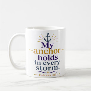 Mein Anker hält in jedem Sturm Klassischer Christl Kaffeetasse