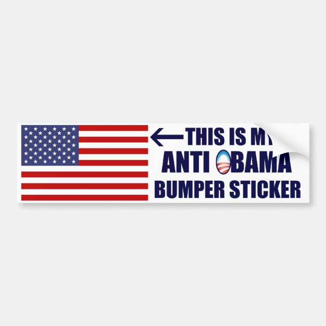 Mein Antiobama-Autoaufkleber Autoaufkleber (Vorne)