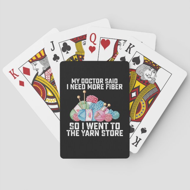 Mein Arzt sagte, ich brauche mehr Faser, also ging Spielkarten (Rückseite)