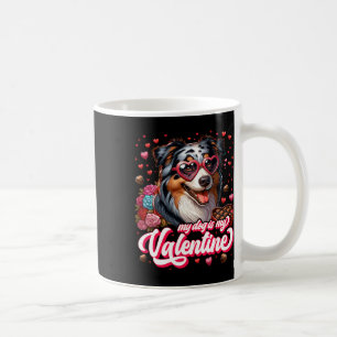 Mein Aussie ist mein Valentins-T-Shirt Hundeliebha Kaffeetasse