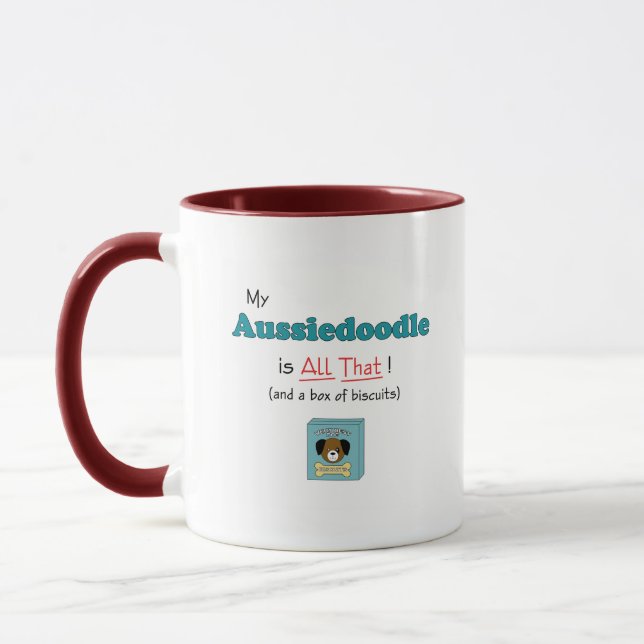 Mein Aussiedoodle ist alles das! Tasse (Links)