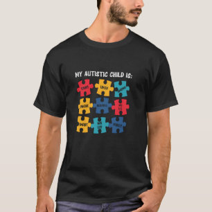Mein autistisches Kind ist Zitate Puzzle Autismus- T-Shirt