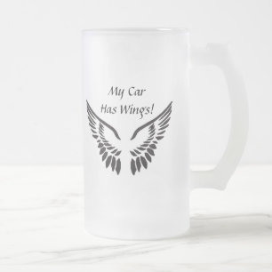 Mein Auto hat Flügel! Mattglas Bierglas