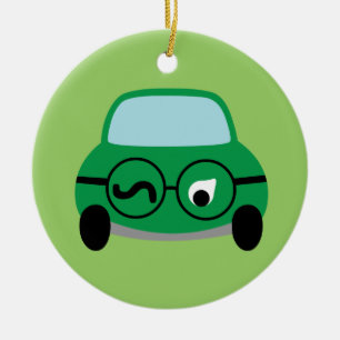 Mein Auto ist intelligent Keramikornament