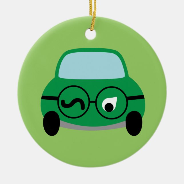 Mein Auto ist intelligent Keramikornament (Vorne)