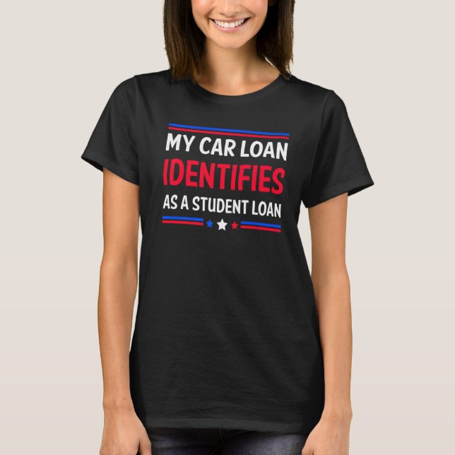 Mein Autokredit identifiziert sich als Studentenda T-Shirt (Vorderseite)