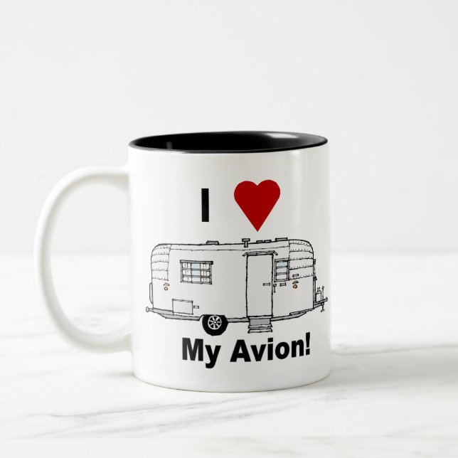 Mein Avion-fullrig-60er Zweifarbige Tasse (Links)