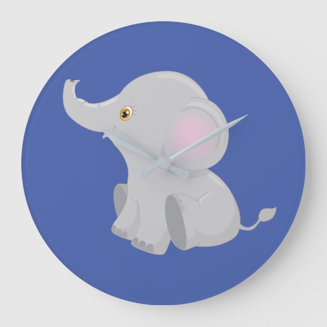 Mein Baby Elephant große Uhr (Vorderseite)