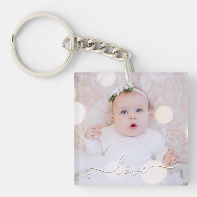 Mein Baby Foto Custom Schlüsselanhänger (Vorderseite)
