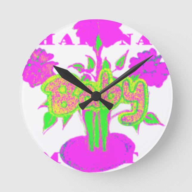 Mein Baby Hakuna Matata Runde Wanduhr (Vorderseite)