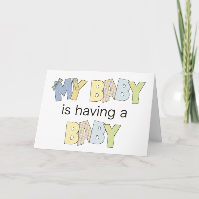 Mein Baby hat ein Baby Ankündigung (Vorderseite)