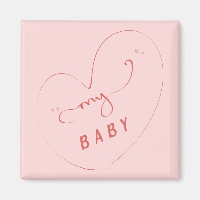 Mein Baby Magnet | Niedlicher Magnet für Paar (Vorne)