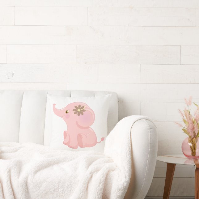 Mein Baby Pink Elephant Kissen (Liege)